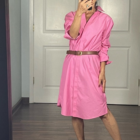 Foxcropt Taylor non iron pink Button Down Shirt dress size 8 - Picture 4 of 13